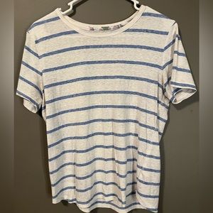 blue and white striped t shirt